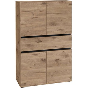 Home affaire Midischrank Wisla mit 4 Türen & 1 Schublade, Breite 76 cm, Höhe 130 cm