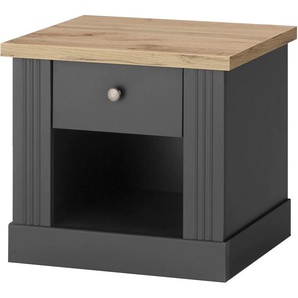 Nachtkommode HOME AFFAIRE WESTMINSTER Sideboards Gr. B/H/T: 50 cm x 46 cm x 40 cm, 1, grau (grau dunkel) Nachtkonsolen und Nachtkommoden mit 1 Schublade