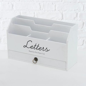 Organizer HOME AFFAIRE Aufbewahrungsboxen Gr. B/H/T: 11 cm x 18 cm x 30 cm Ø 30 cm, weiß Tisch-Organizer Ordnungsboxen Aufbewahrungsboxen