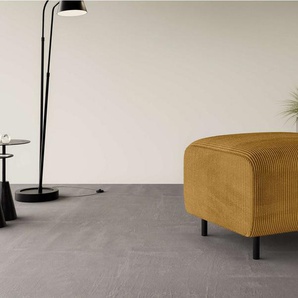 Home affaire Polsterhocker ARROS klein mit Wellenunterfederung, Maße B/T/H: 70/70/46 cm, passend zur Serie, in hochwertiger Verarbeitung