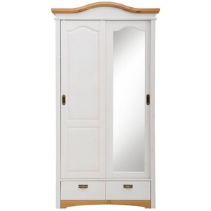 Home affaire Schiebetürenschrank Konrad (B/H/T ca. 111/207/64 cm) Breite 111 cm, aus massiver, FSC®-zertifizierter Kiefer