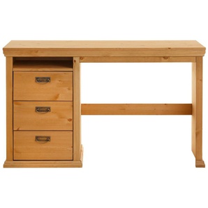 Home affaire Schreibtisch Konrad, aus zertifiziertem Massivholz, mit Schubladen, Breite 129 cm