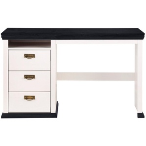 Home affaire Schreibtisch Konrad, aus zertifiziertem Massivholz, mit Schubladen, Breite 129 cm