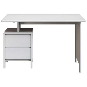 Home affaire Schreibtisch Luven, Computertisch, zertifiziertes Massivholz, mit 2 Schubkästen, Breite 120-140 cm