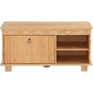 Home affaire Schuhbank Indra, aus massiver Kiefer, FSC®, Breite 90 cm, dezentes Ornament