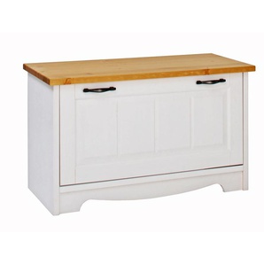 Schuhbank HOME AFFAIRE Trinidad Sitzbänke Gr. B/H/T: 85 cm x 51 cm x 37 cm, 1 Klappe, weiß Schuhbänke und Schuhtruhen Sitzbänke