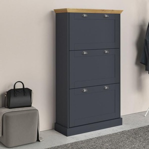 Home affaire Schuhschrank Motala mit 3 Klappen, Platz für 18-20 paar Schuhe, Breite 80 cm, Höhe 132 cm
