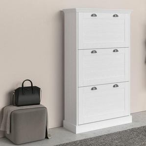 Home affaire Schuhschrank Motala mit 3 Klappen, Platz für 18-20 paar Schuhe, Breite 80 cm, Höhe 132 cm