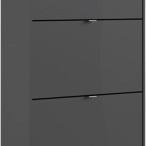 Schuhschrank HOME AFFAIRE Shoes Schränke Gr. B/H/T: 70,3 cm x 162 cm x 24,05 cm, schwarz (schwarz, matt) Schuhschränke mit vier Klappen, in verschiedenen Farbvarianten erhältlich
