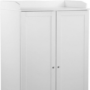 Home affaire Sekretär Aalborg, PC-Schrank im Landhaus-Stil, Tastaturauszug, Stauraum, 80x134,5 cm