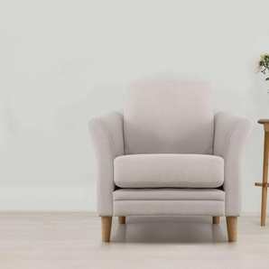 Home affaire Sessel Arellano, Breite 93 cm, klassisches Design, mit Massivholzfüßen, Webstoff fein