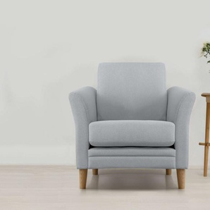 Home affaire Sessel Arellano, Breite 93 cm, klassisches Design, mit Massivholzfüßen, Webstoff fein