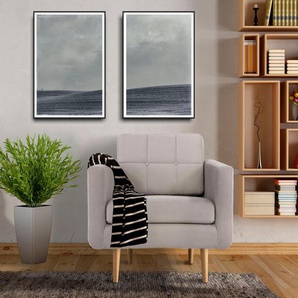 Home affaire Sessel Brest, mit Knopfheftung und Steppung im Rücken, geradliniges Design