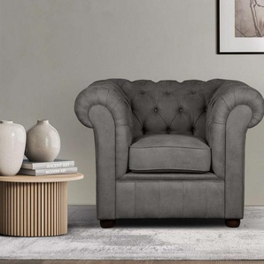 Home affaire Sessel CHARENTE, Chesterfield, Wellenfederung, Maße B/T/H: 105/89/74 cm, mit edler Knopfheftung und typischen Armlehnen