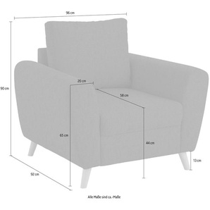 Home affaire Sessel Fanö2, mit feiner Steppung im Sitzbereich, skandinavisches Design
