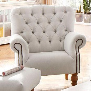Home affaire Sessel Lord, mit echter Chesterfield-Knopfheftung und Ziernägeln