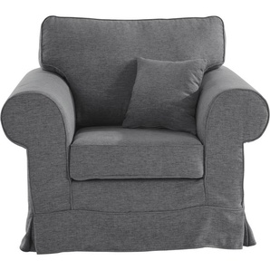 Home affaire Sessel Shadmoor, Hussenoptik, in uni oder mit Blumendruck, passend zur Shadmoor-Serie