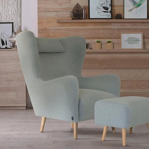 Home affaire Sessel Telford auch in Fellimitat, Sessel B/T/H: 77/92/106 cm, wahlweise mit und ohne Hocker, in vielen Bezugsqualitäten, Ohrensessel