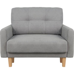Home affaire Sessel TRIPLO Relaxsessel mit Wellenunterfederung, Maße B/T/H: 95/100/89 cm, Polstersessel mit Steppung im Rückenkissen, hohe Qualität