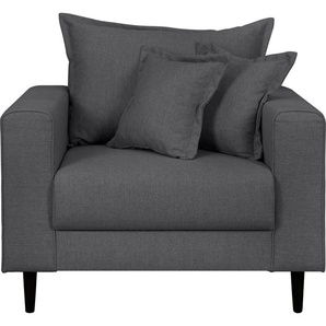 Home affaire Sessel VEYRAS Loungesessel, Maße B/T/H: 95/84/76 cm, mit Wellenunterfederung, incl. Kissen