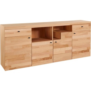 Home affaire Sideboard Divupe, Kommode Breite 186 cm, Fronten aus Massivholz, FSC®-zertifiziert