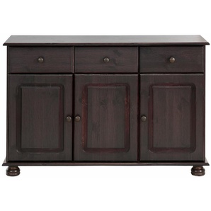 Home affaire Sideboard Mette, Kommode mit gefrästen, kugelförmigen Füßen, Breite 120 cm