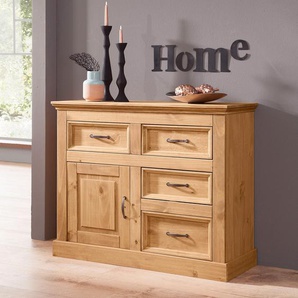 Sideboard HOME AFFAIRE Selma Sideboards Gr. B/H/T: 100 cm x 87 cm x 38 cm, beige (natur gebeizt, gewachst) Sideboards Breite 100 cm