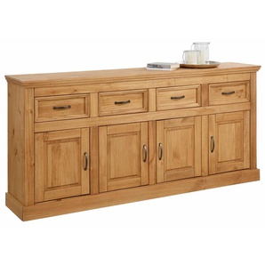 Sideboard HOME AFFAIRE Selma Sideboards Gr. B/H/T: 192 cm x 87 cm x 38 cm, beige (natur gebeizt, gewachst) Sideboards Breite 192 cm