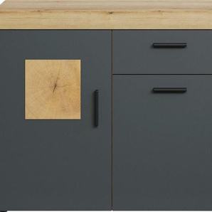 Home affaire Sideboard Tyler (Packung, 1 St), Mit Hirnholzapplikationen - Aufgebaut (B/T/H): 160/42/86 cm