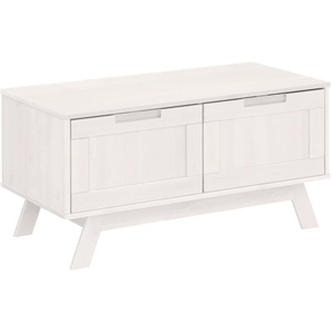 Sitzbank HOME AFFAIRE Ohio Sitzbänke weiß (weiß, lackiert) Garderobenbank Hocker, Bänke Truhen Sitzbänke aus massivem Kiefernholz, mit eingefrästen Griffmulden, Breite 90 cm