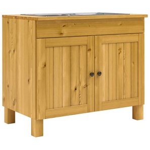Home affaire Spülenschrank Alby2 Mit Metallgriffen, Breite 100 cm