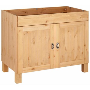 Home affaire Spülenschrank Oslo 100 cm breit, inklusive Einbauspüle aus Edelstahl, aus Kiefer