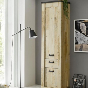 Home affaire Mehrzweckschrank SHERWOOD in modernem Holz Dekor, mit Apothekergriffen aus Metall, Höhe 201 cm