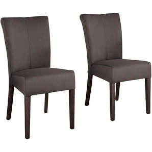 Stuhl HOME AFFAIRE Queen Stühle Gr. B/H/T: 46 cm x 93 cm x 64 cm, 4 St., Kunstleder, braun (dunkelbraun) Holzstühle Stühle Beine aus massiver Buche, wengefarben lackiert