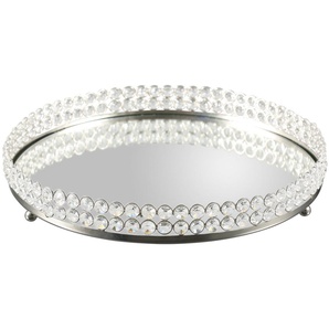 Home affaire Tablett, Aluminium, Glas, Kristall