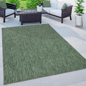 Teppich HOME AFFAIRE Venedig Teppiche Gr. B/L: 240 cm x 340 cm, 4 mm, 1 St., grün Esszimmerteppiche Flachgewebe, Sisal-Optik, meliert, UV-beständig, Outdoor geeignet