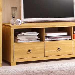 TV-Board HOME AFFAIRE Gotland Sideboards Gr. B/H/T: 147 cm x 51 cm x 40 cm, beige (gelaugt geölt) TV-Lowboards Breite 147 cm