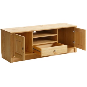 TV-Board HOME AFFAIRE Soeren Sideboards Gr. B/H/T: 131 cm x 48 cm x 42 cm, beige (gelaugt, geölt) TV-Lowboards aus massiver Kiefer, Breite 131 cm, stilvolles Design