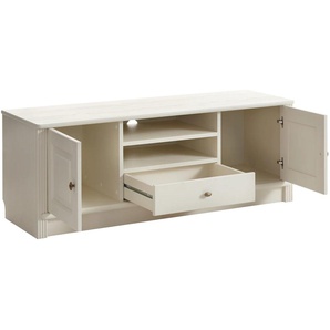 TV-Board HOME AFFAIRE Soeren Sideboards Gr. B/H/T: 131 cm x 48 cm x 42 cm, weiß TV-Lowboards aus massiver Kiefer, Breite 131 cm, stilvolles Design