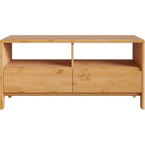 Home affaire TV-Schrank Luven Breite 114 cm, Massivholz, 2 Schublade und 2 offenen Fächer