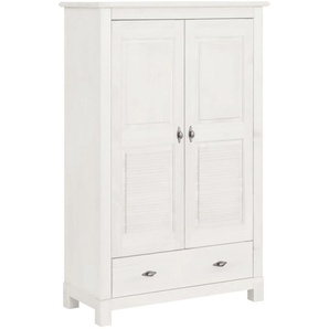 Wäscheschrank HOME AFFAIRE Rauna Schränke Gr. B/H/T: 96 cm x 155 cm x 38 cm, 2 St., weiß Mehrzweckschränke aus massiver Kiefer