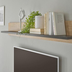 Home affaire Wandboard Cornwall, Wandregal im Landhausstil, Wandhalter mit Ablagefläche, 1-tlg., vielseitig einsetzbares Hängeregal, Breite 150 cm, warmes Eiche Dekor
