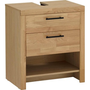 Home affaire Waschbeckenunterschrank Satori Breite 62 cm, Fronten & Rahmen aus Eiche, Klappe und Schublade