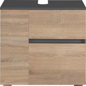 Home affaire Waschbeckenunterschrank Wisla Siphonausschnitt, Push-to-open-Funktion, Breite 60cm, Höhe 55 cm