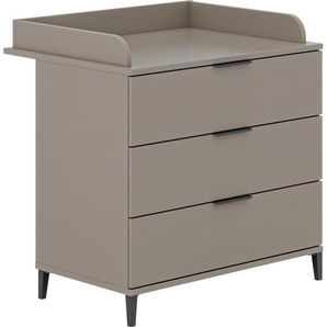 Home affaire Wickelkommode ARI, 3 Schubladen, inklusive Wickelaufsatz, Schubladen mit Soft-Close-Funktion
