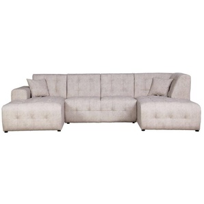 Home affaire Wohnlandschaft Nosia U-Form, incl. 2 Zierkissen, mit feiner Steppung