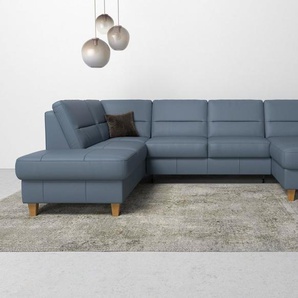 Home affaire Wohnlandschaft Palmera U-Form, Federkern, wahlweise mit Bettfunktion und mit/ohne Stauraum