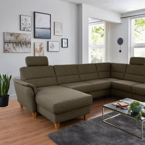 Home affaire Wohnlandschaft Palmera U-Form, Federkern, wahlweise mit Bettfunktion und mit/ohne Stauraum