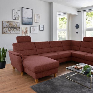 Home affaire Wohnlandschaft Palmera U-Form, Federkern, wahlweise mit Bettfunktion und mit/ohne Stauraum