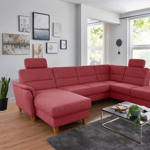 Home affaire Wohnlandschaft Palmera U-Form, Federkern, wahlweise mit Bettfunktion und mit/ohne Stauraum